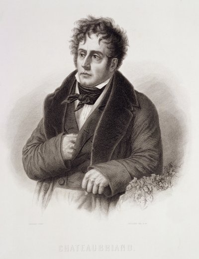 Francois Rene, Vicomte de Chateaubriand (1768-1848), graviert von Rene Gaillard von Anne Louis Girodet de Roucy Trioson